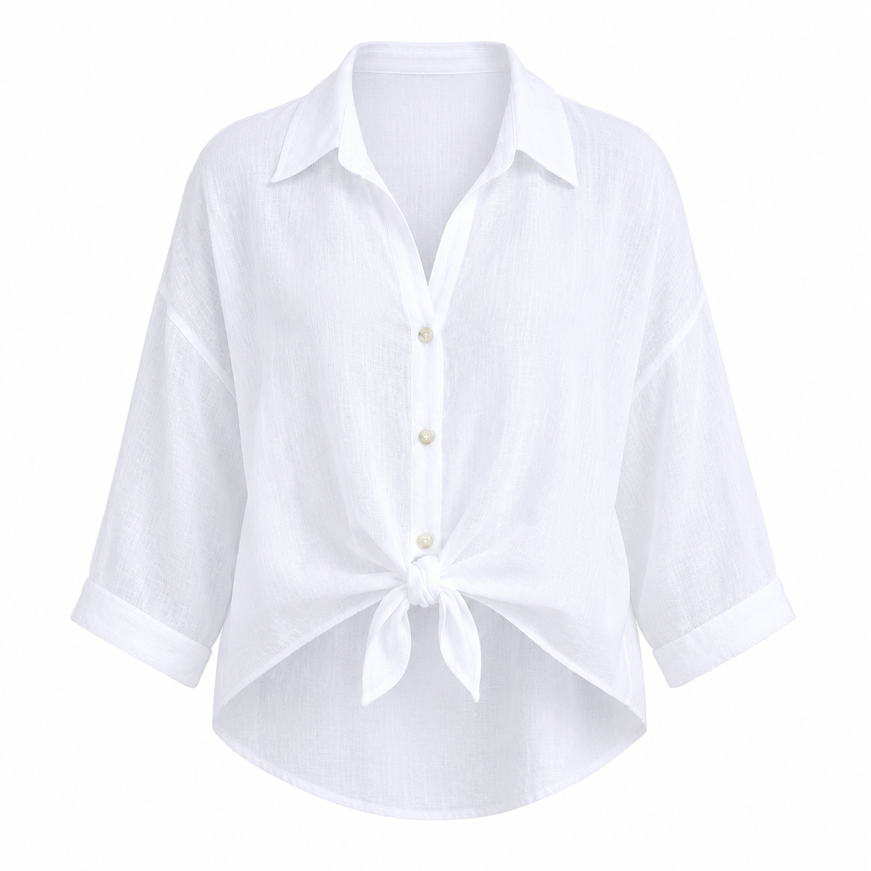 Boyfriend Shirt-The Effortless-Light White Cotton-One Size