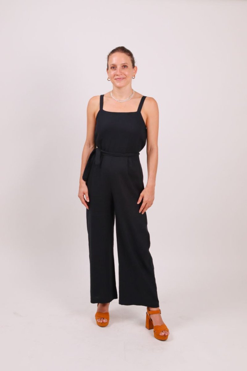 Long strap jumpsuit Black