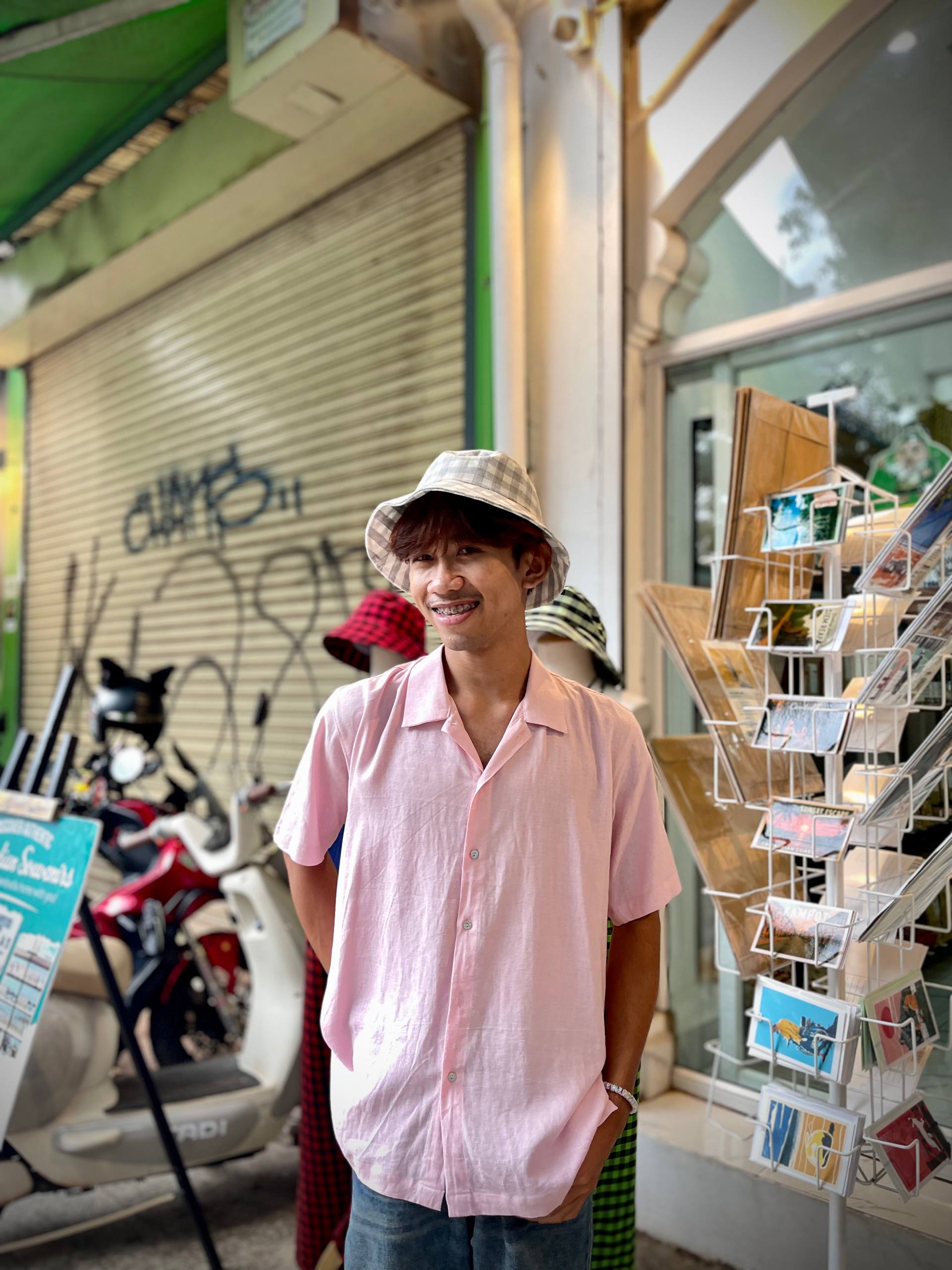 MEN'S: SHORT SLEEVE SHIRT-PINK-XL