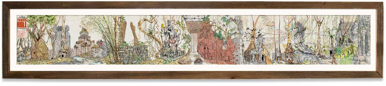 Frame Roll Jungle, illustration on canvas print 165 x 36 cm