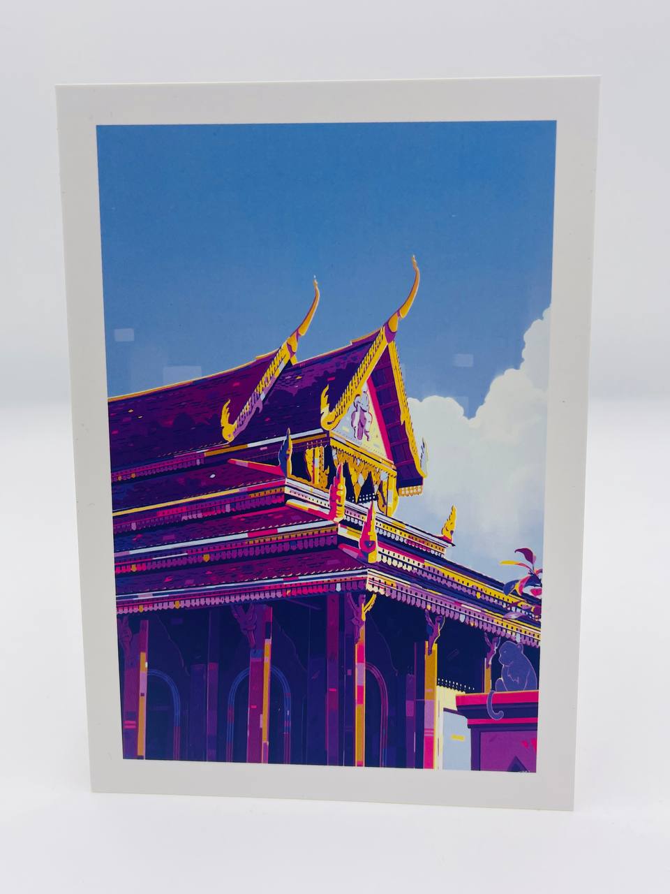 Postcard pagoda by library kh