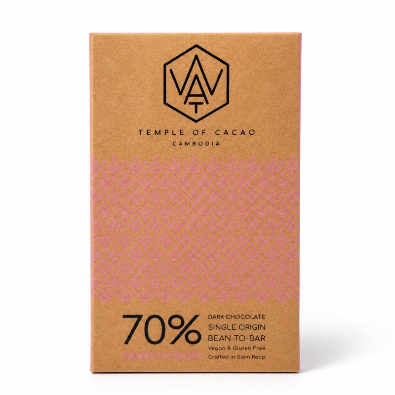 chocolate Bars 70gr 70% Crunchy Cocao