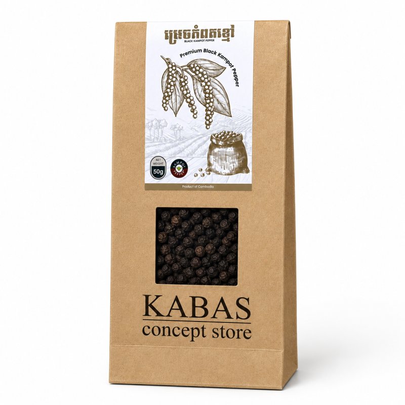 Kabas Black Kampot Pepper 50g