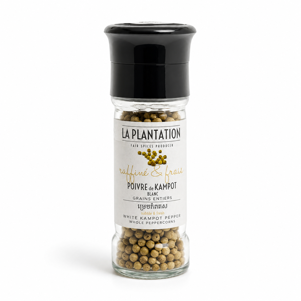 White Kampot Pepper 55g Grinder