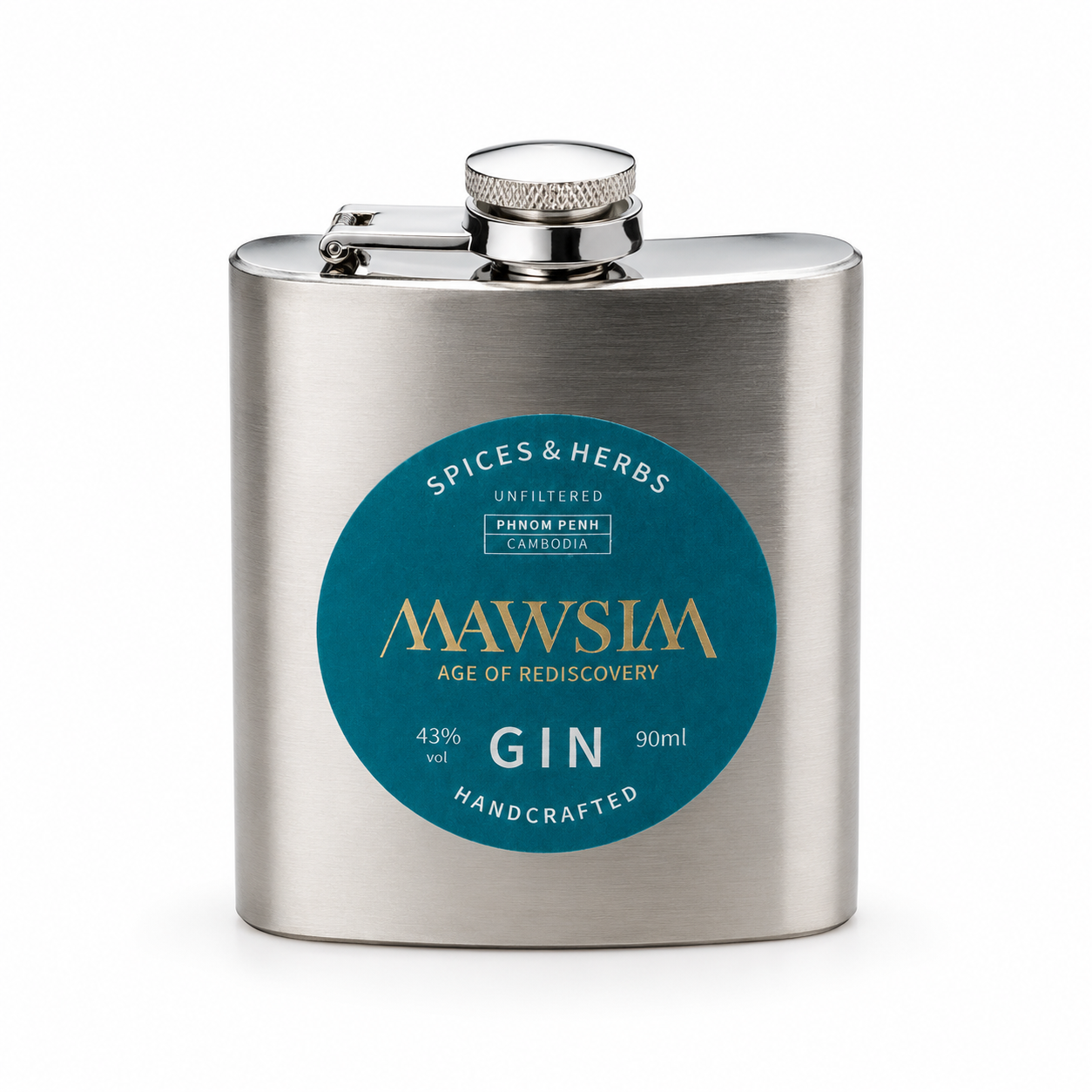 MAWSIM GIN SPICES & HERBS Hip Flask 90ml