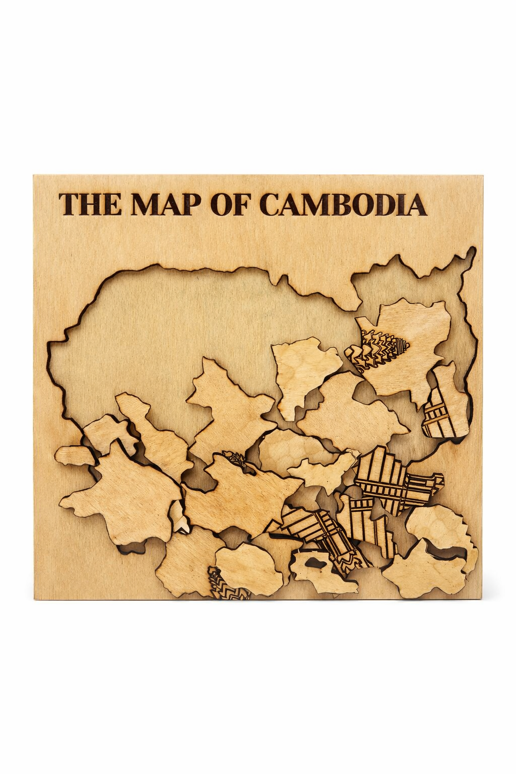 wood cambodia maps (20cm*20cm)