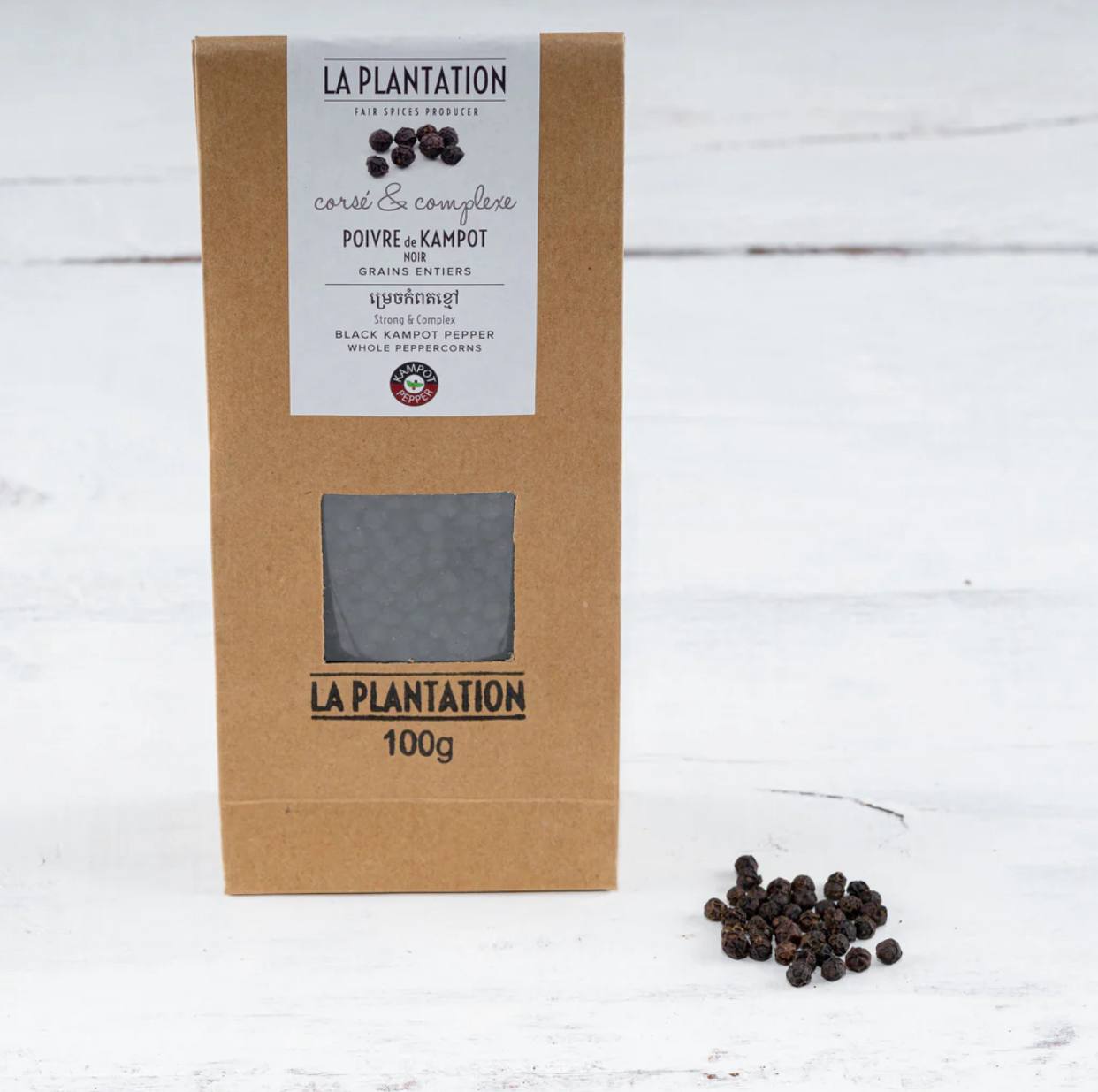 Black Kampot Pepper 100g Recycle paper