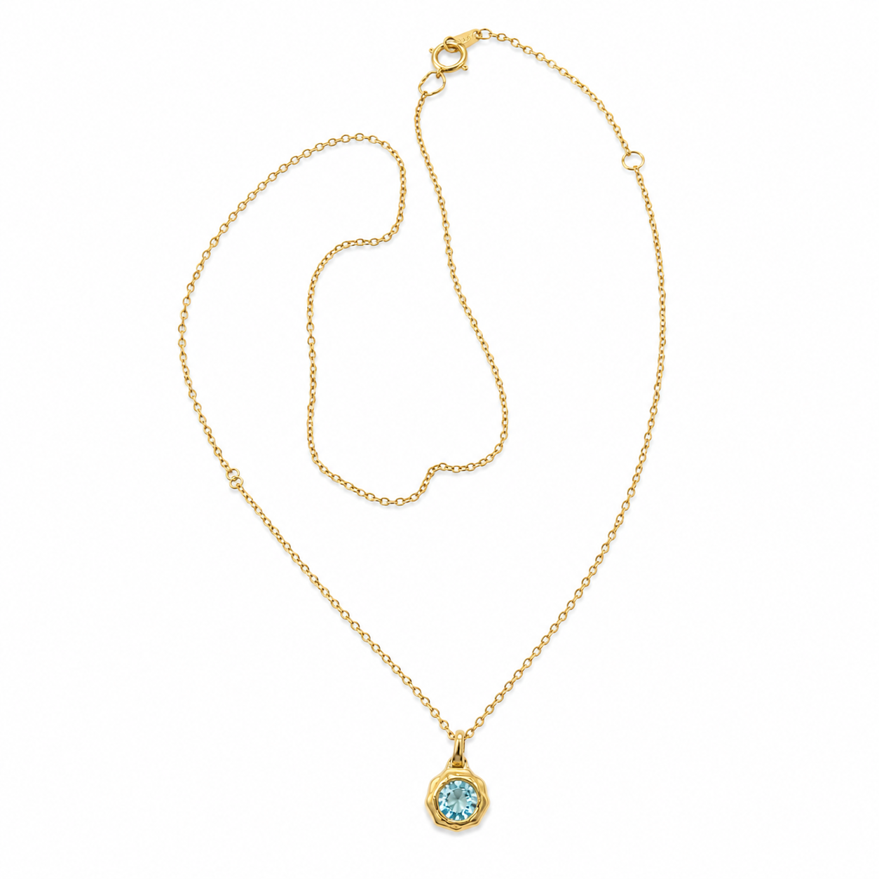 ROSE BLUE ZIRCORN NECKLACE