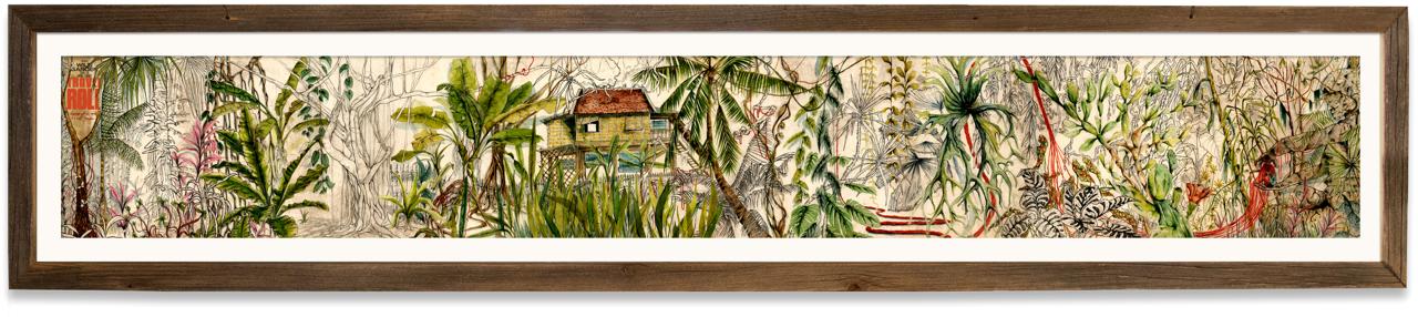 Frame Roll Wild Garden Mini (small version). Paper print. 90 x 22 cm