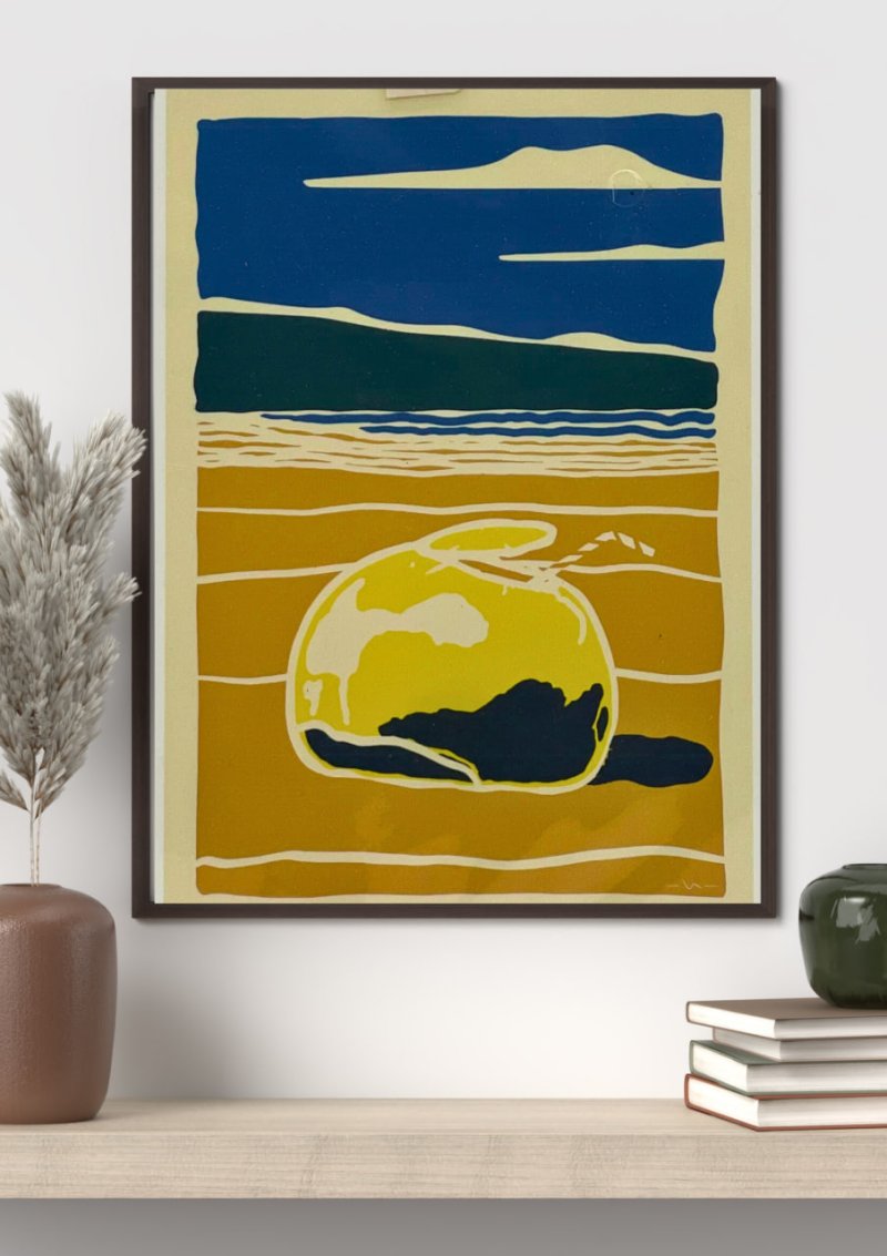 A4 size Art print Coconut on the Beach