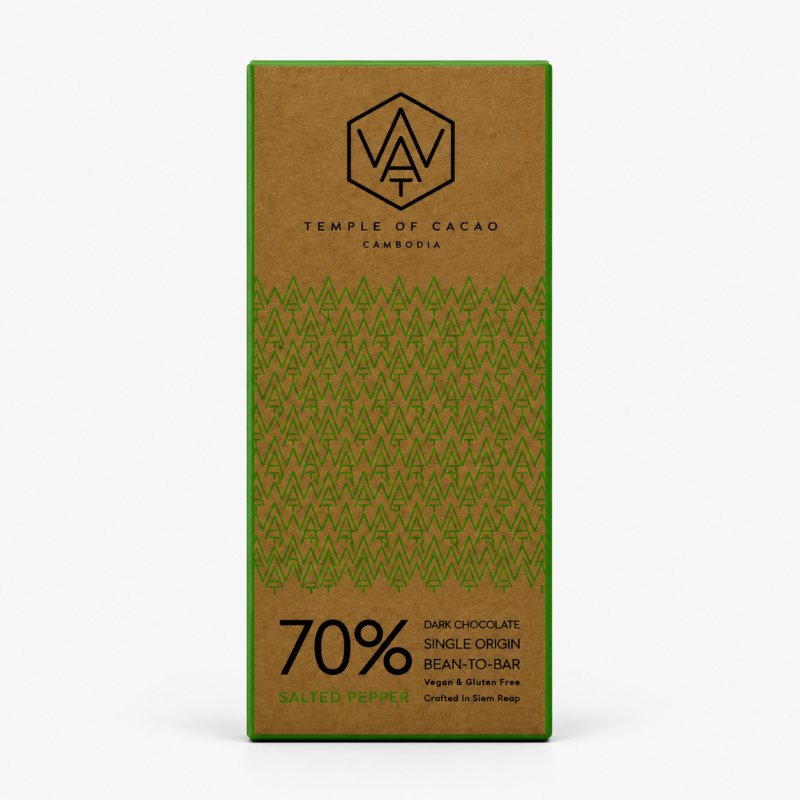 Mini chocolate Bars 28gr 70%  Salted Pepper
