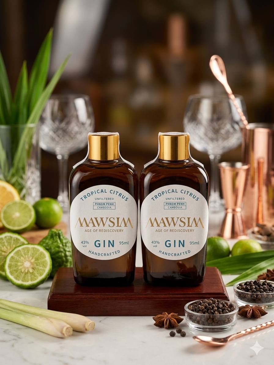 MAWSIM GIN TROPICAL CITRUS Mini Bottle 95ml