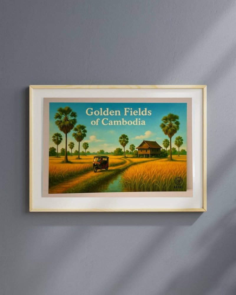 Golden fields of Cambodia (A5)
