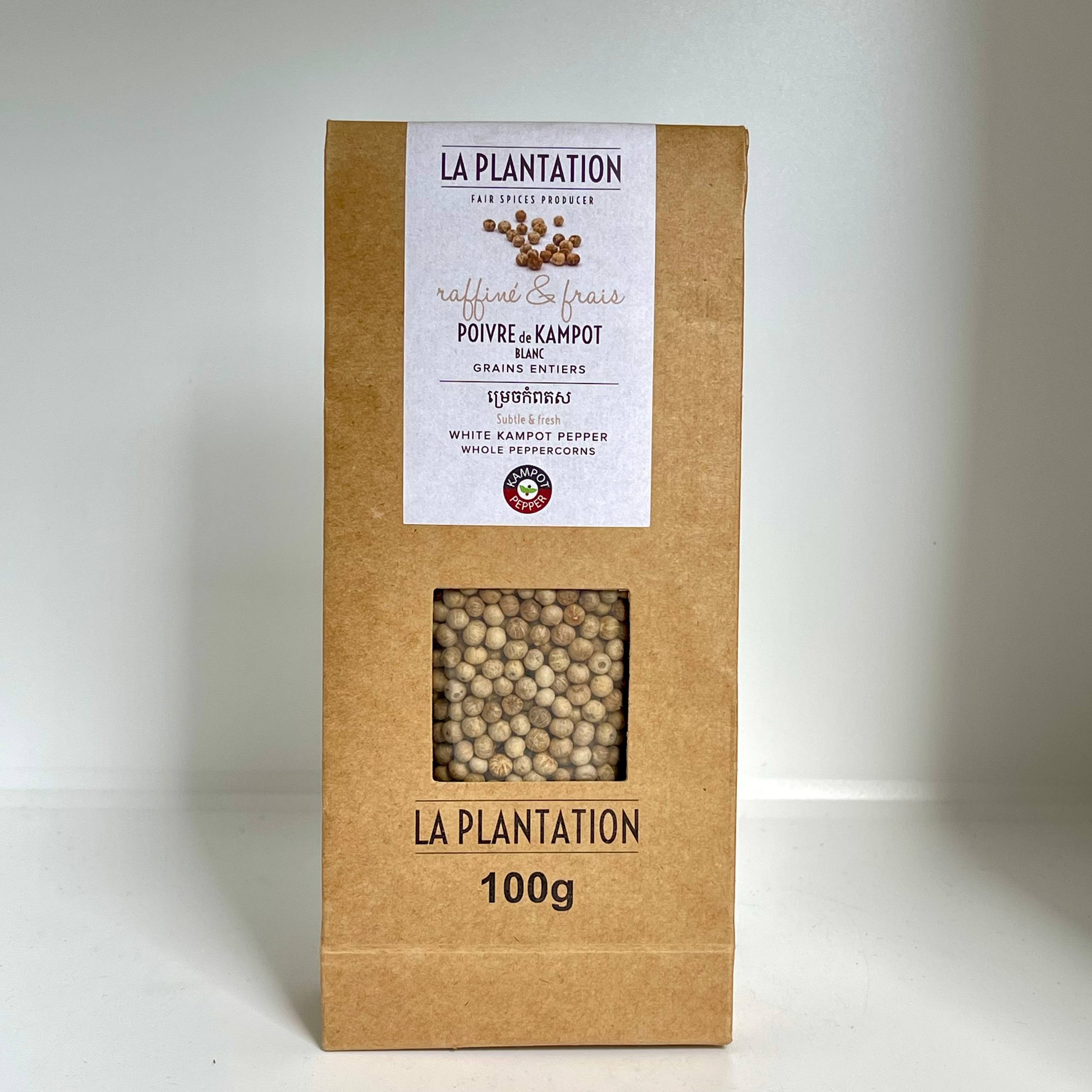 White Kampot Pepper 100g Recycle paper
