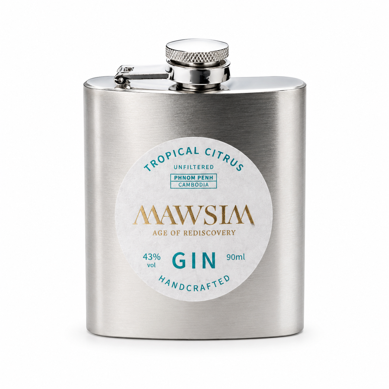 MAWSIM GIN TROPICAL CITRUS Hip Flask 90ml