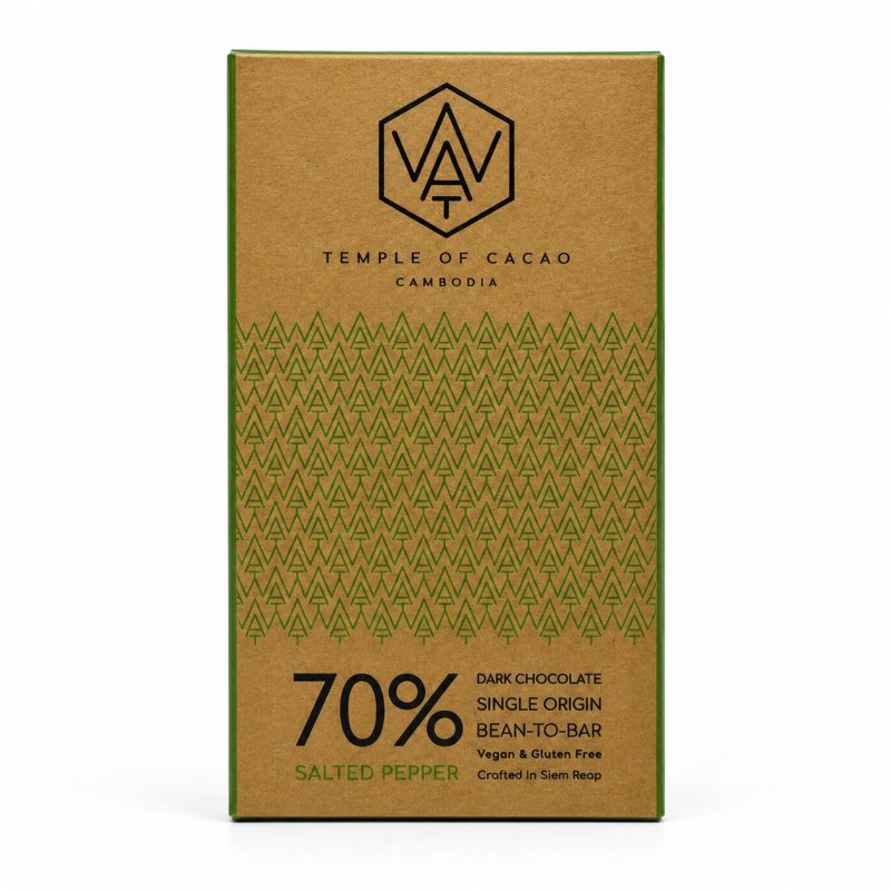 chocolate Bars 70gr 70%  Salted Pepper