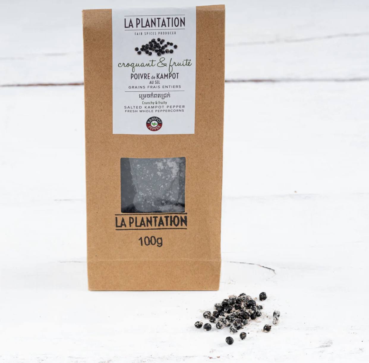 Salted Kampot Pepper 100g Recycle paper