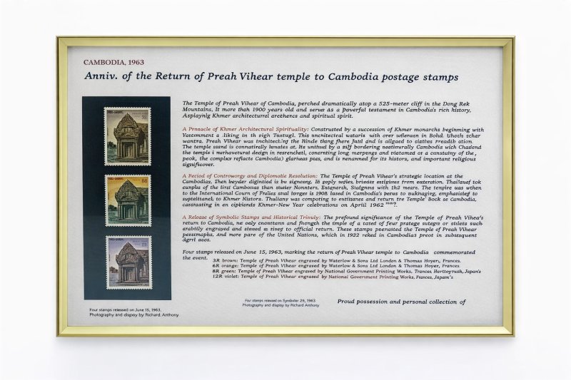 Cambodia 1963, Anniversary of the Return of Preah Vihear temple to Cambodia