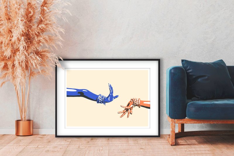 A4 size Art print Apsara Hands