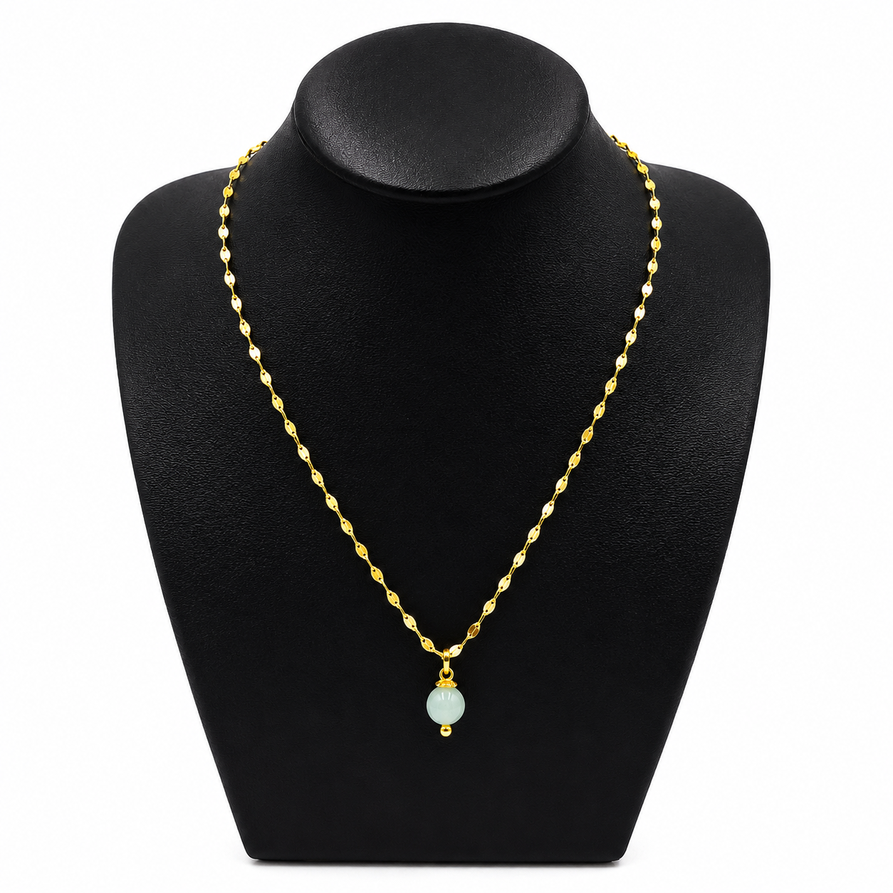 COLLIER Chain & Pearl (Amazinite, howlite, kyanite)