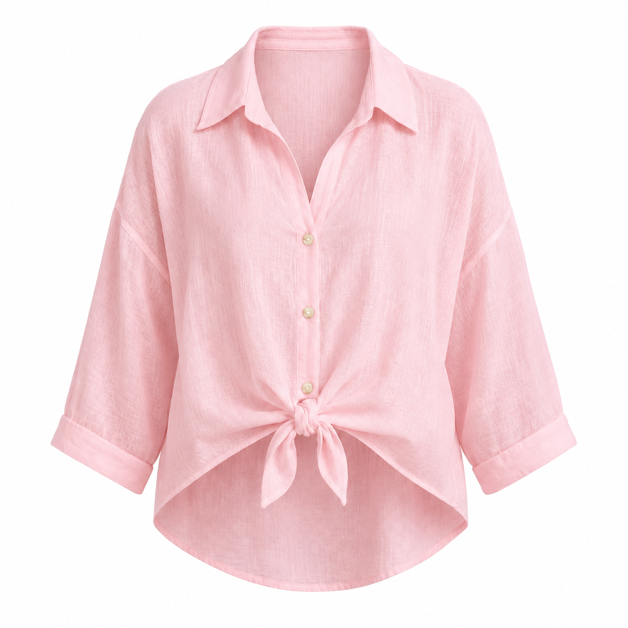 Boyfriend Shirt-The Effortless-Pink Cotton-One Size