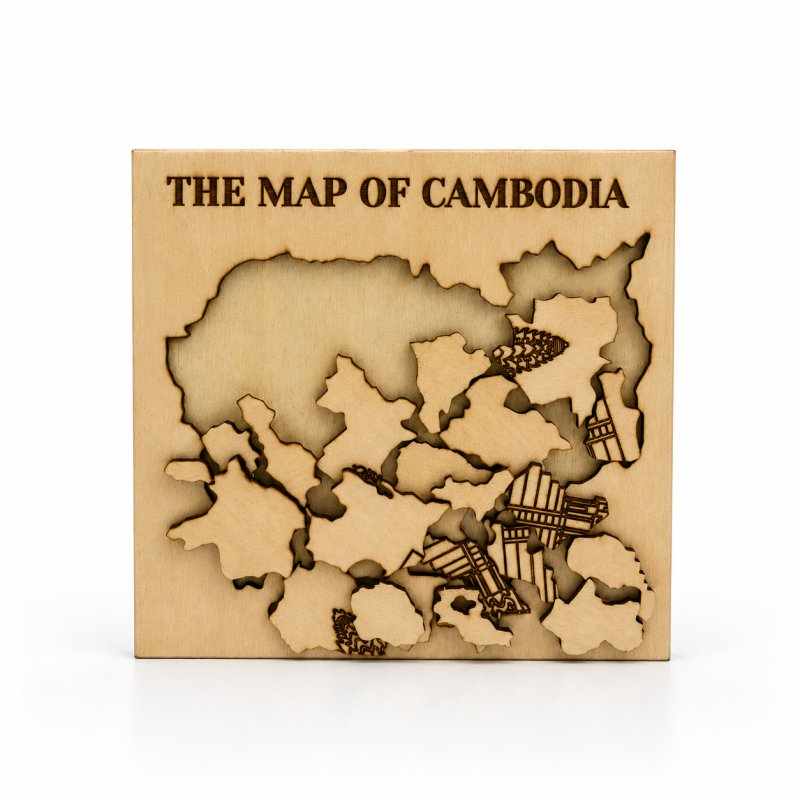 Cambodia Map puzzle (20 x 17cm)